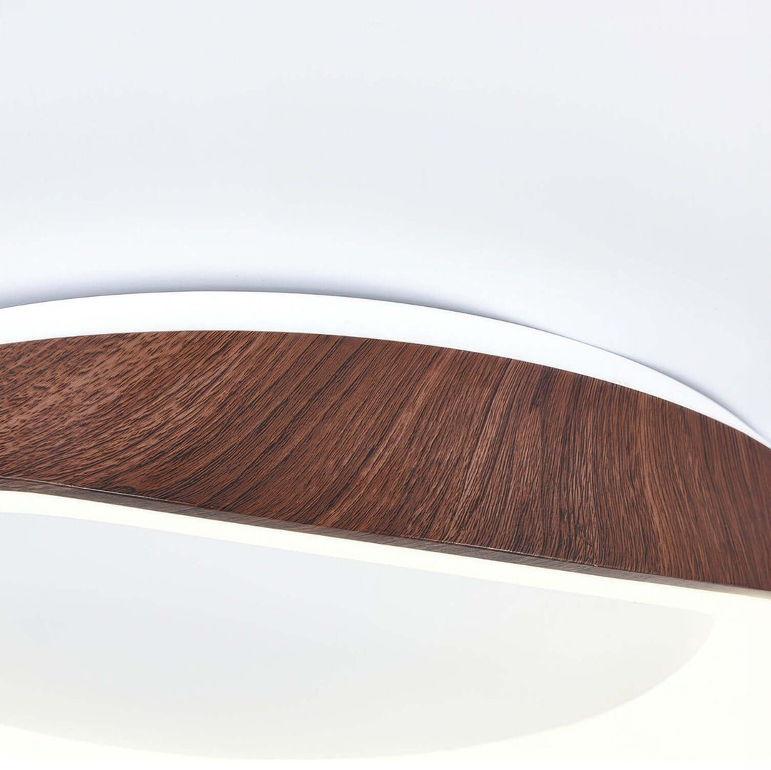 Modern Wood Grain LED Ceiling Light Fixture