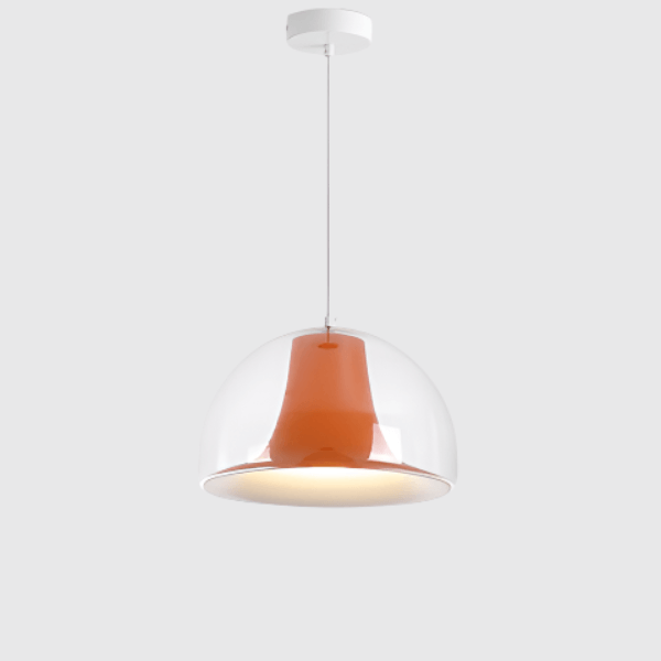 Modern Glass Pendant Lamp, Semicircular Jellyfish Design