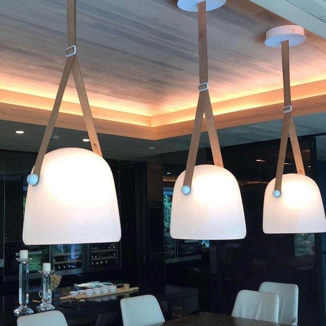 Modern Pendant Lamp with Metal Accents
