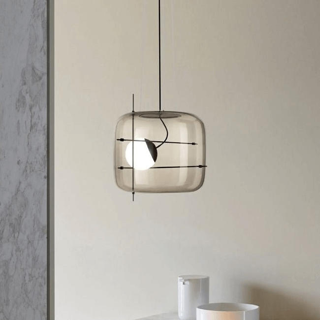 Modern Glass Pendant Light 30cm