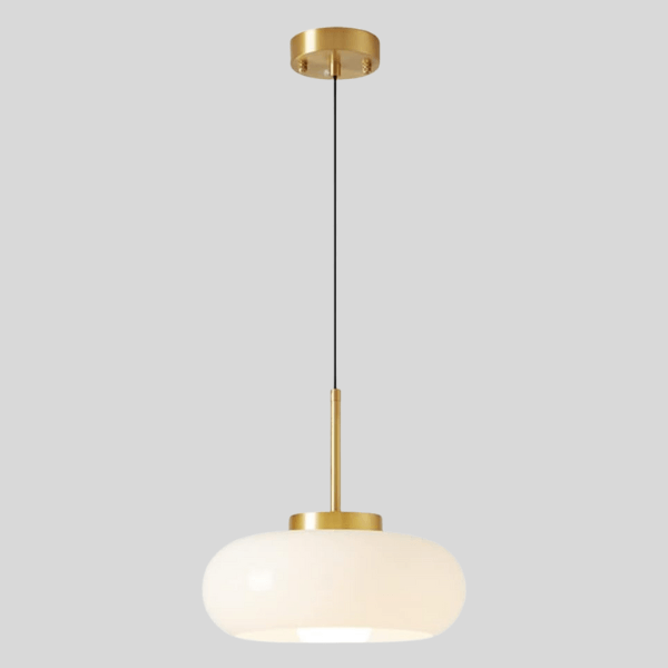 Copper & Glass Chandelier, Modern Pendant Light Fixture