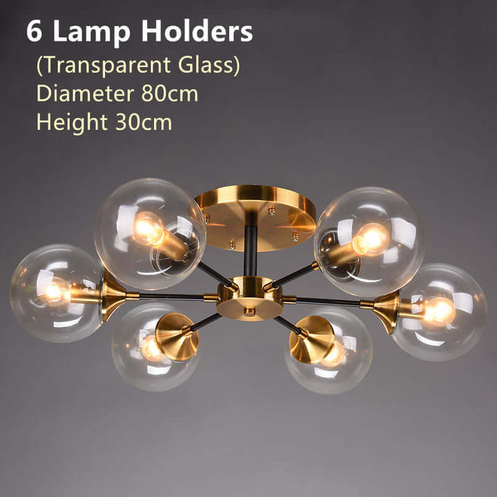 Modern Copper LED Chandelier