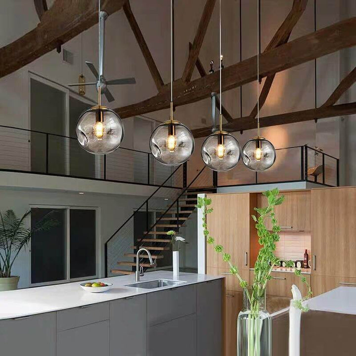 Modern Glass Sphere Pendant Light
