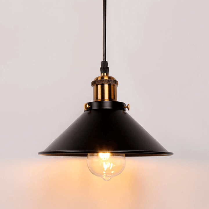 Vintage Brass Cone Pendant Light