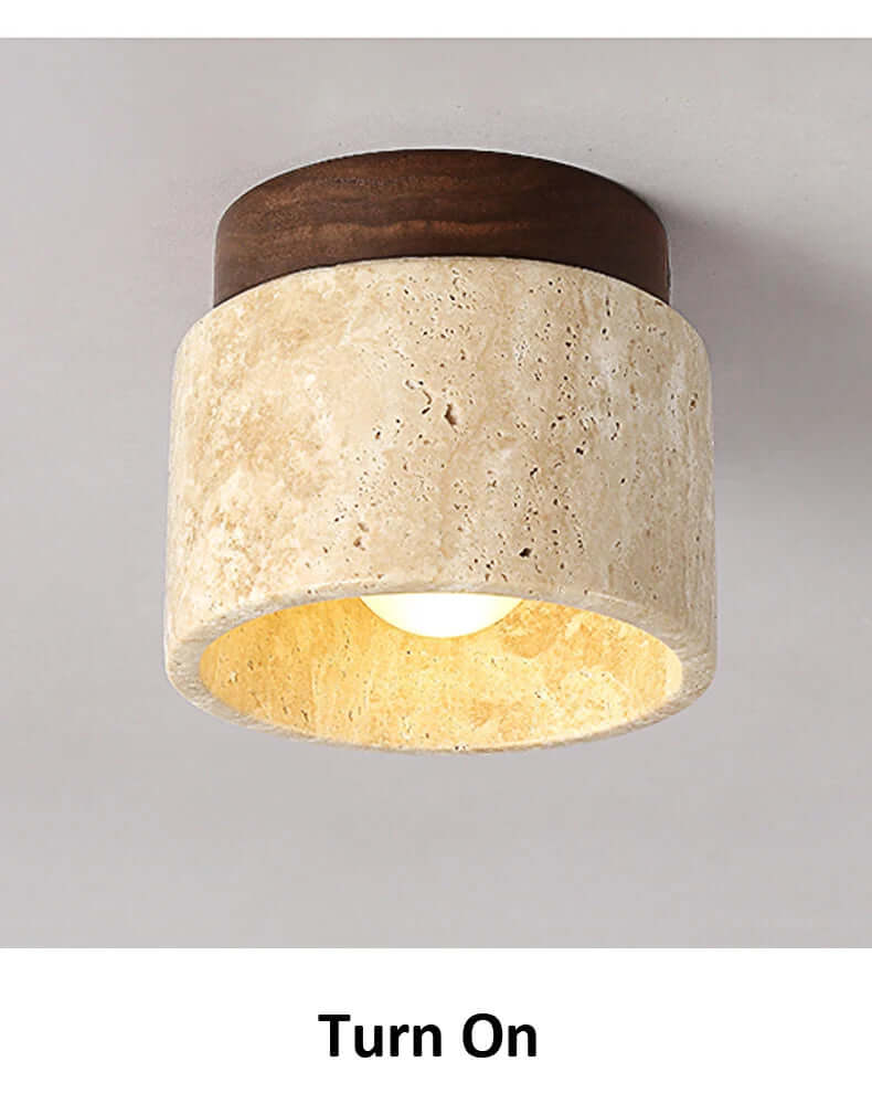 Cream Style Marble Ceiling Lamp