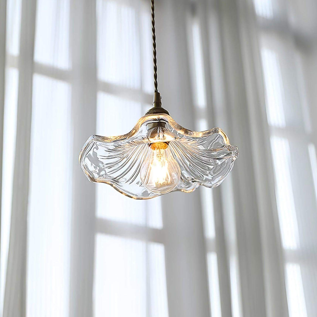 Elegant Flower Glass Pendant Light