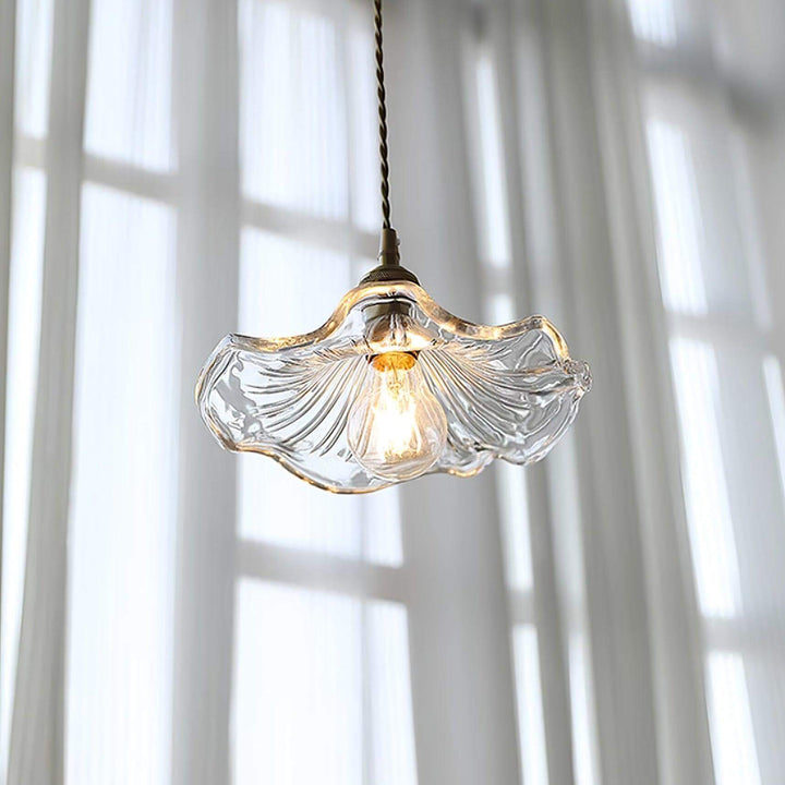 Elegant Flower Glass Pendant Light