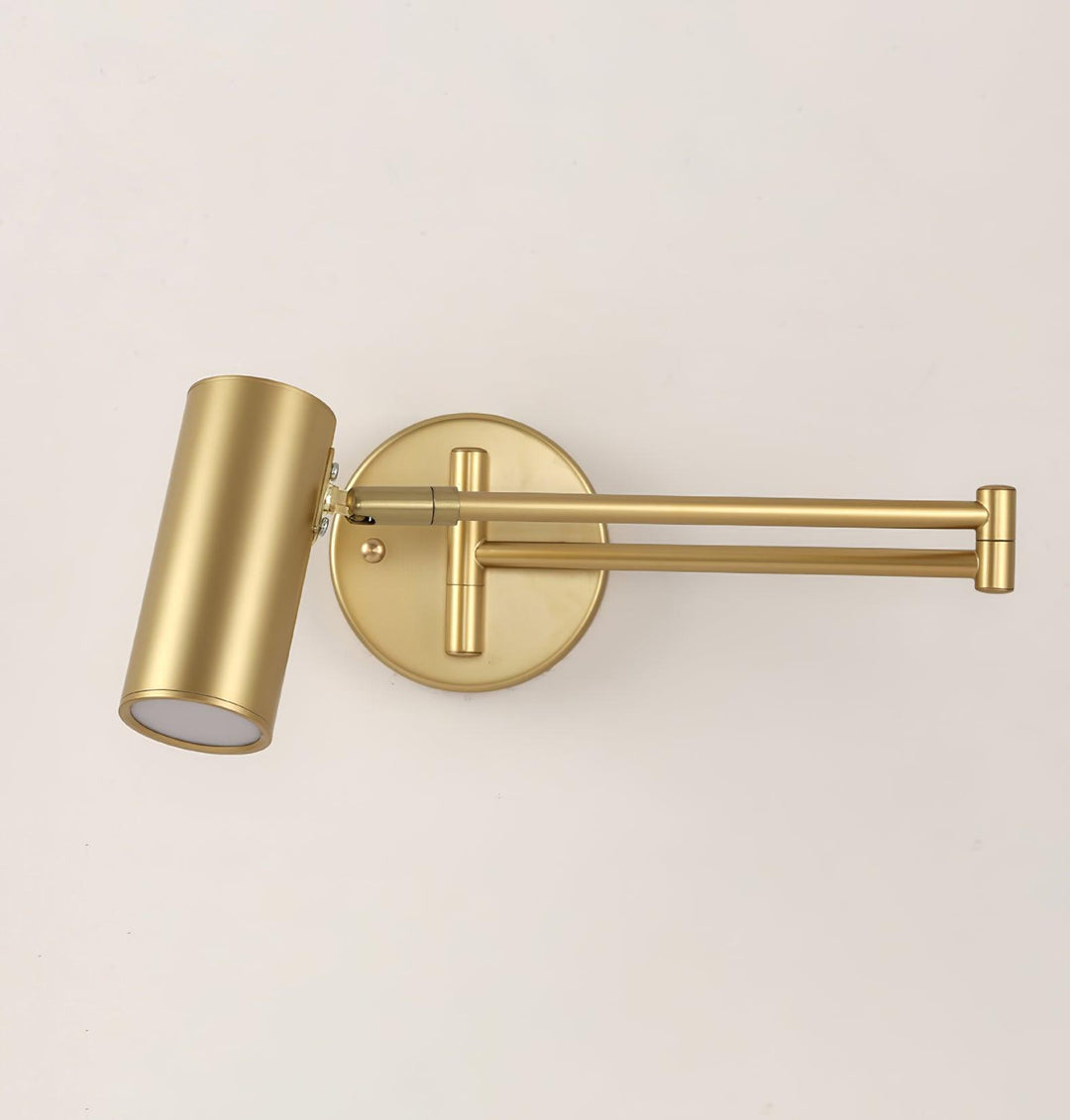 Adjustable Metal Swing Arm Wall Lamp with Integrated LED