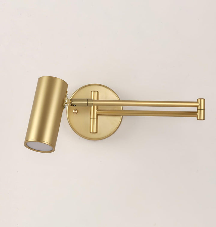 Adjustable Metal Swing Arm Wall Lamp with Integrated LED