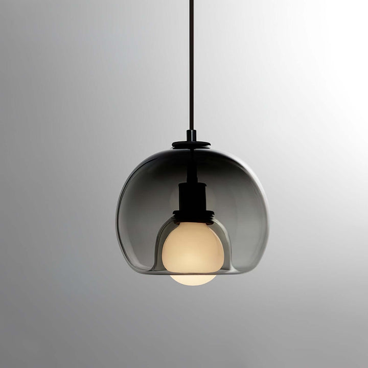 Modern Glass Pendant Light, 25cm Diameter