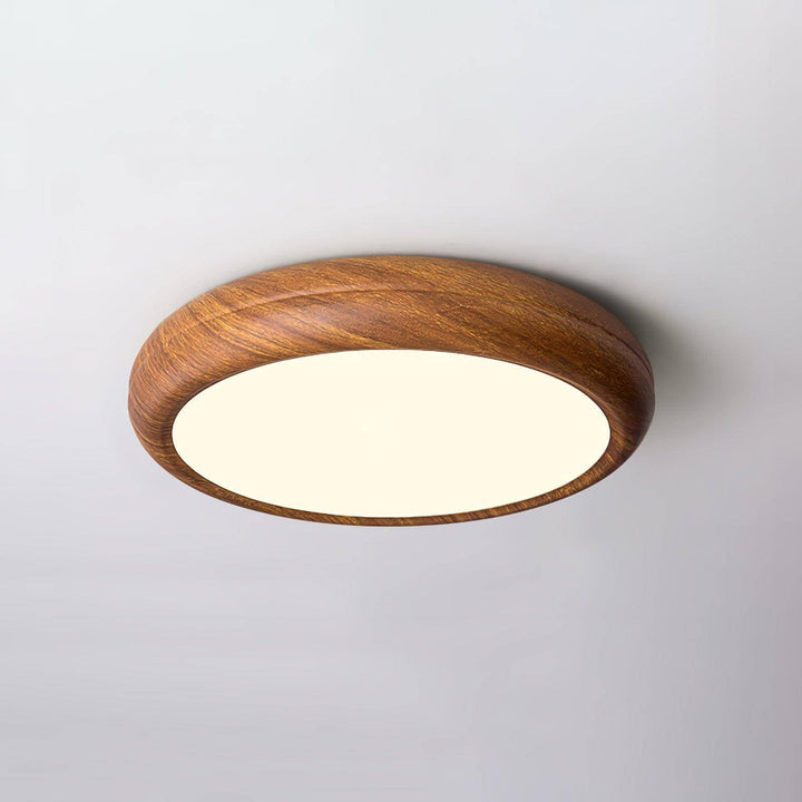 Modern Wood Grain LED Ceiling Light Fixture