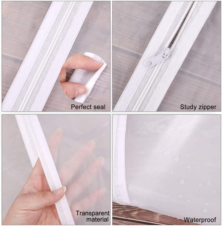 Long garment bag for dresses & gowns, 70 inches, ensures dust-free storage.