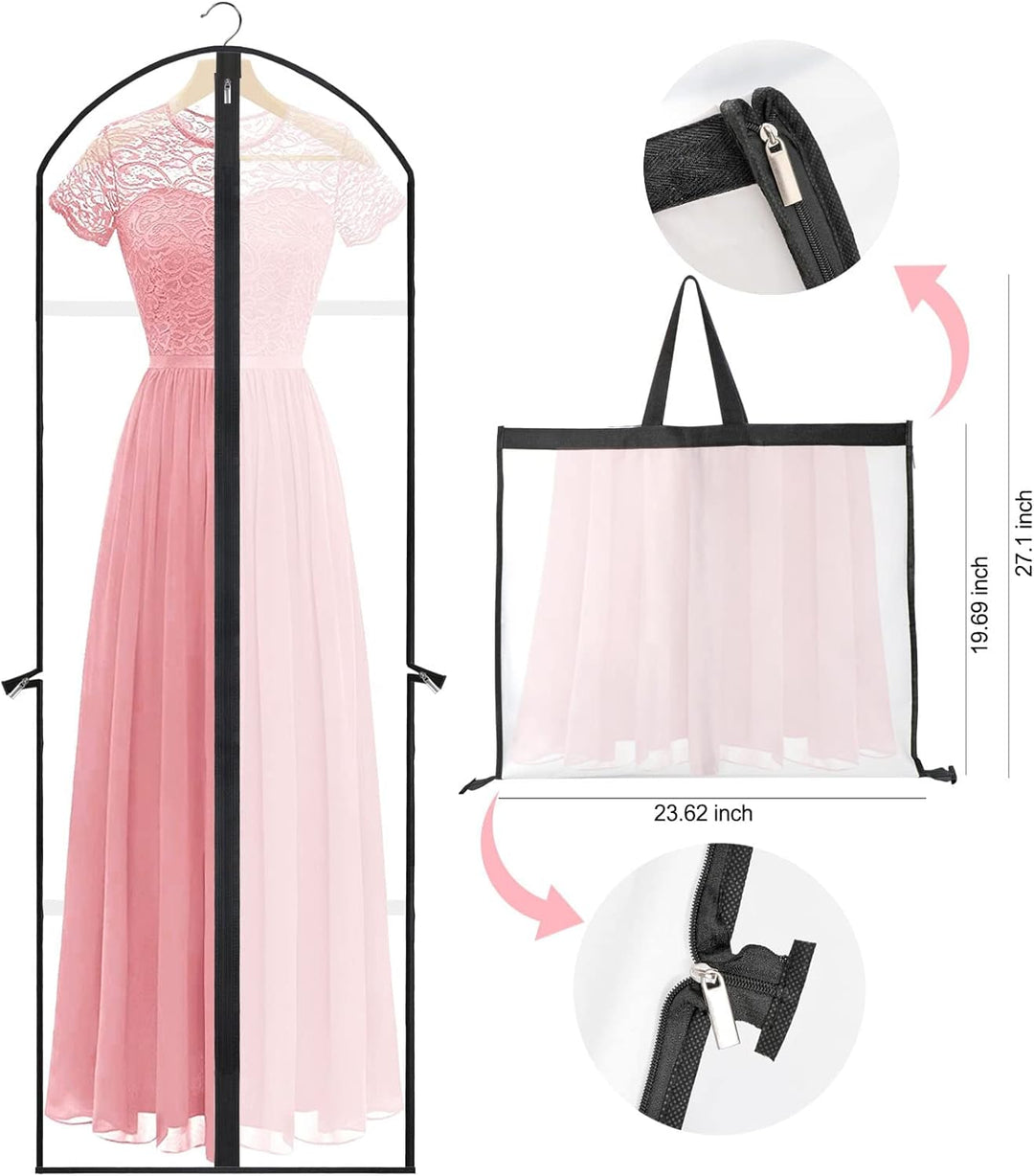 Gown storage solution: 180cm garment bag, perfect for wedding dresses & travel.