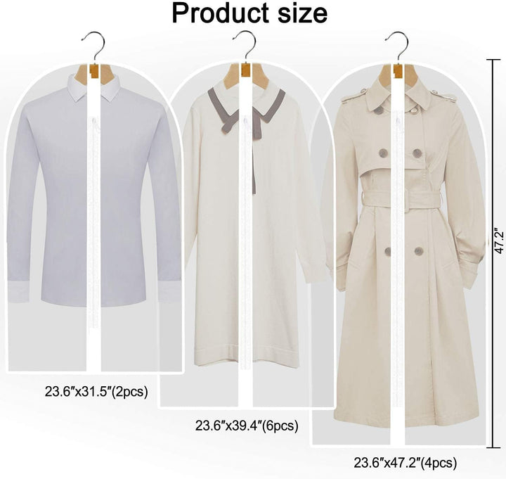 Durable 70-inch garment cover for wedding dresses, gowns & formalwear.