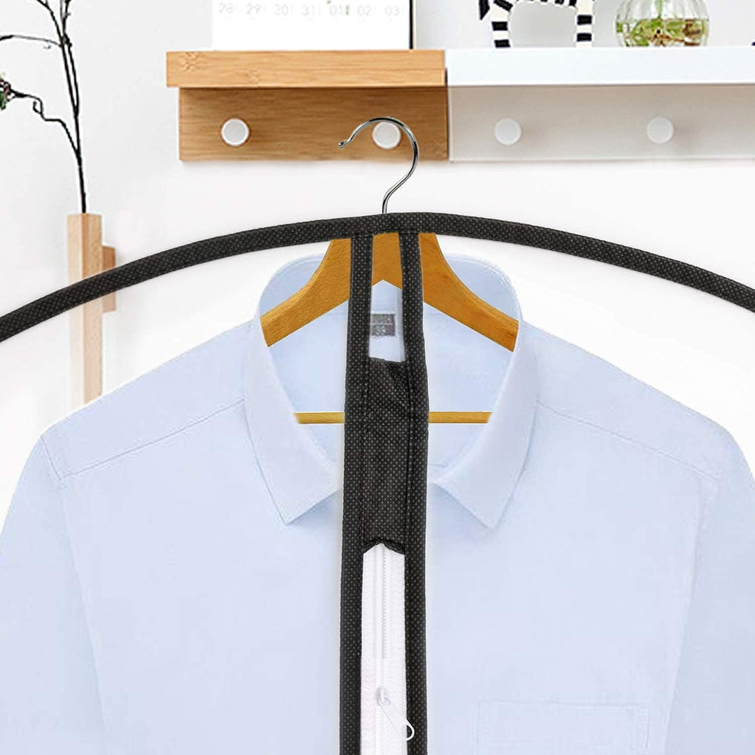 Extra-long 180cm protective cover for wedding dresses, travel, & closet organization.