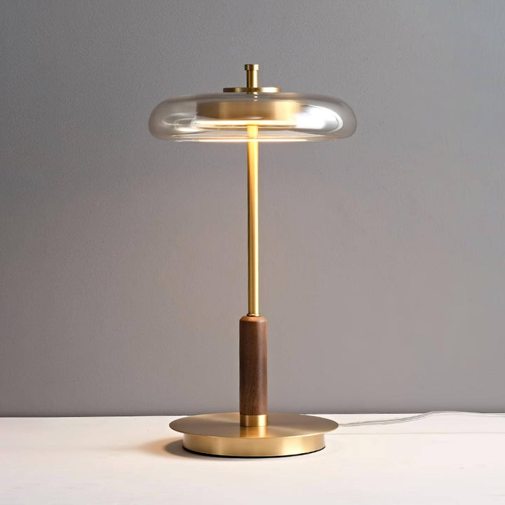 Modern Glass & Metal LED Table Lamp
