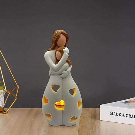 Decorative Resin Table Lamp with Warm Glow