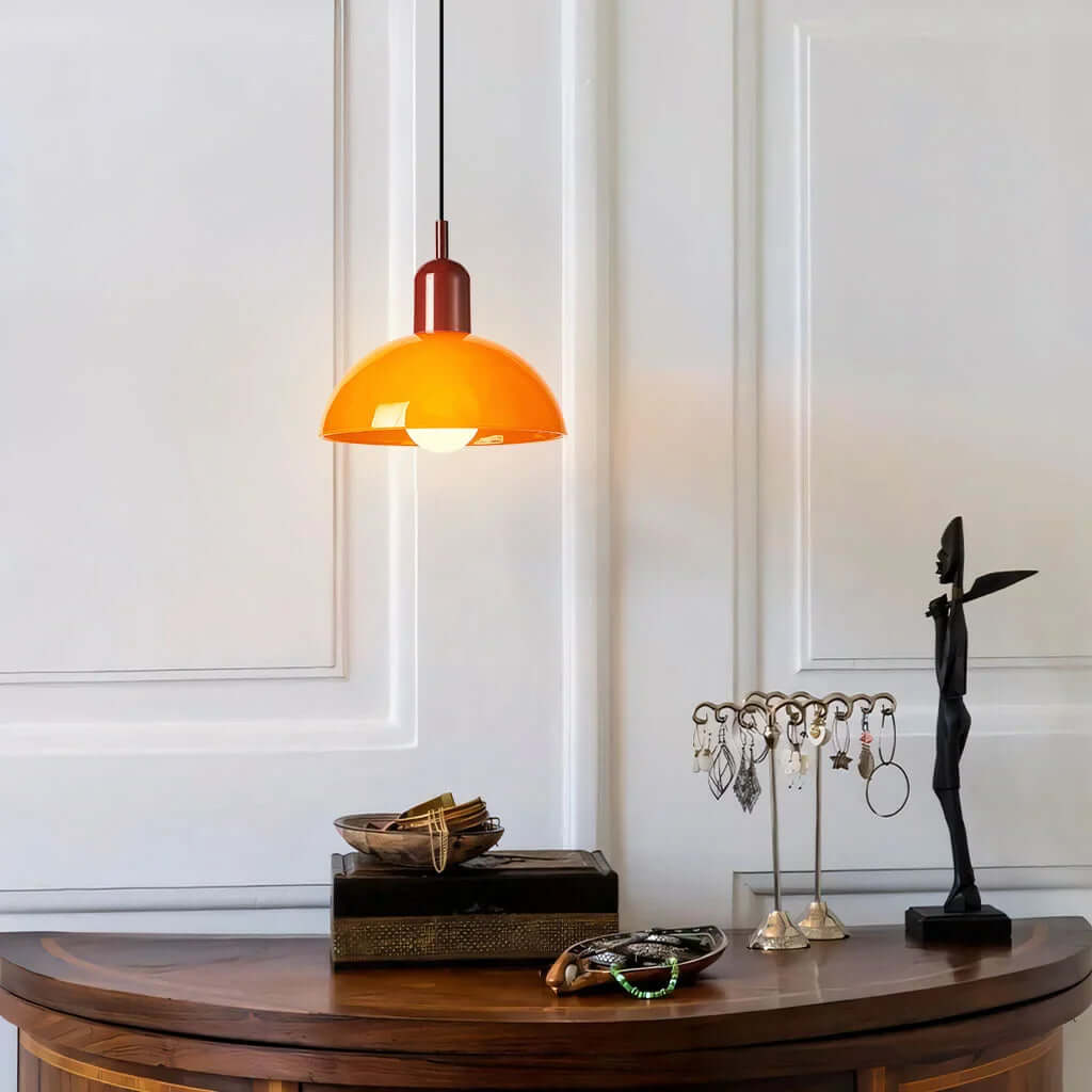 Colorful Glass Bowl Pendant Light