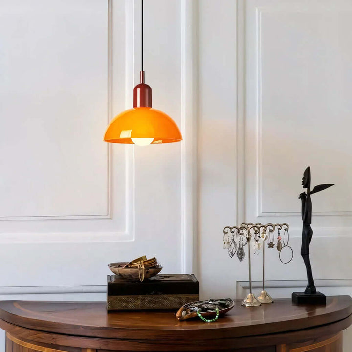 Colorful Glass Bowl Pendant Light