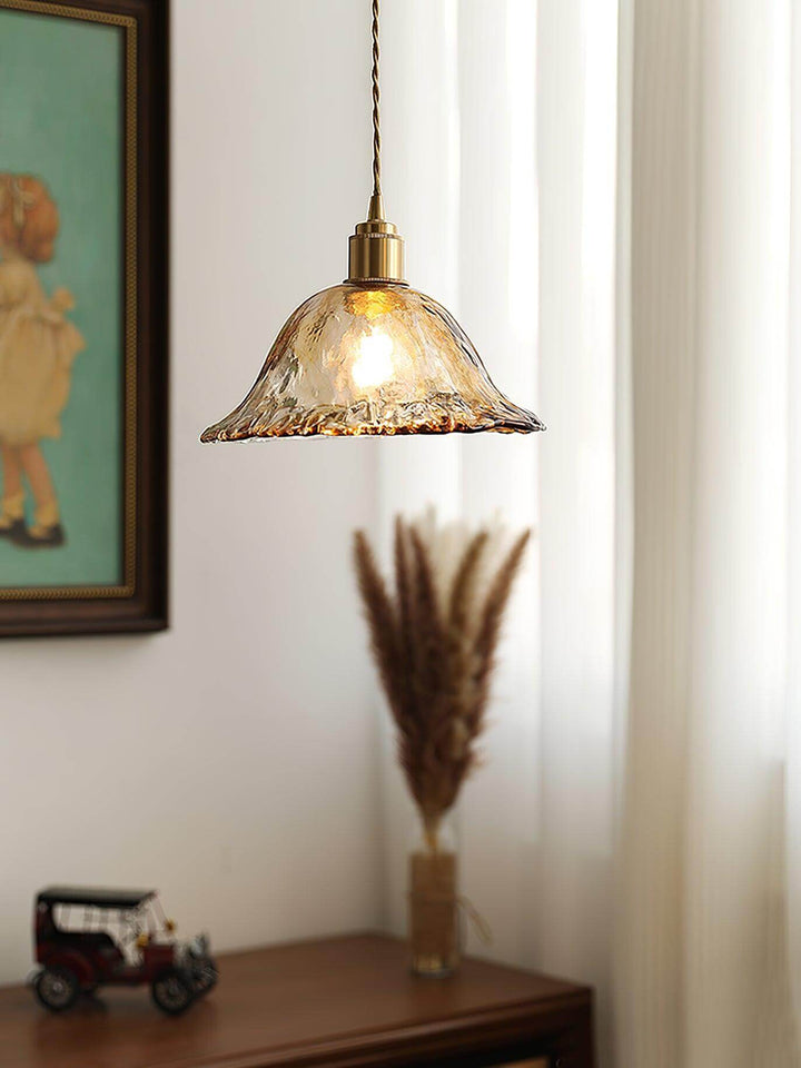 Brown Glass Pendant Light Fixture