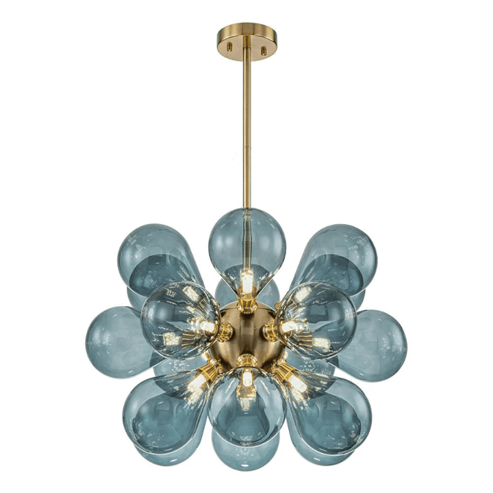 Blue Glass Bubble Chandelier 65cm
