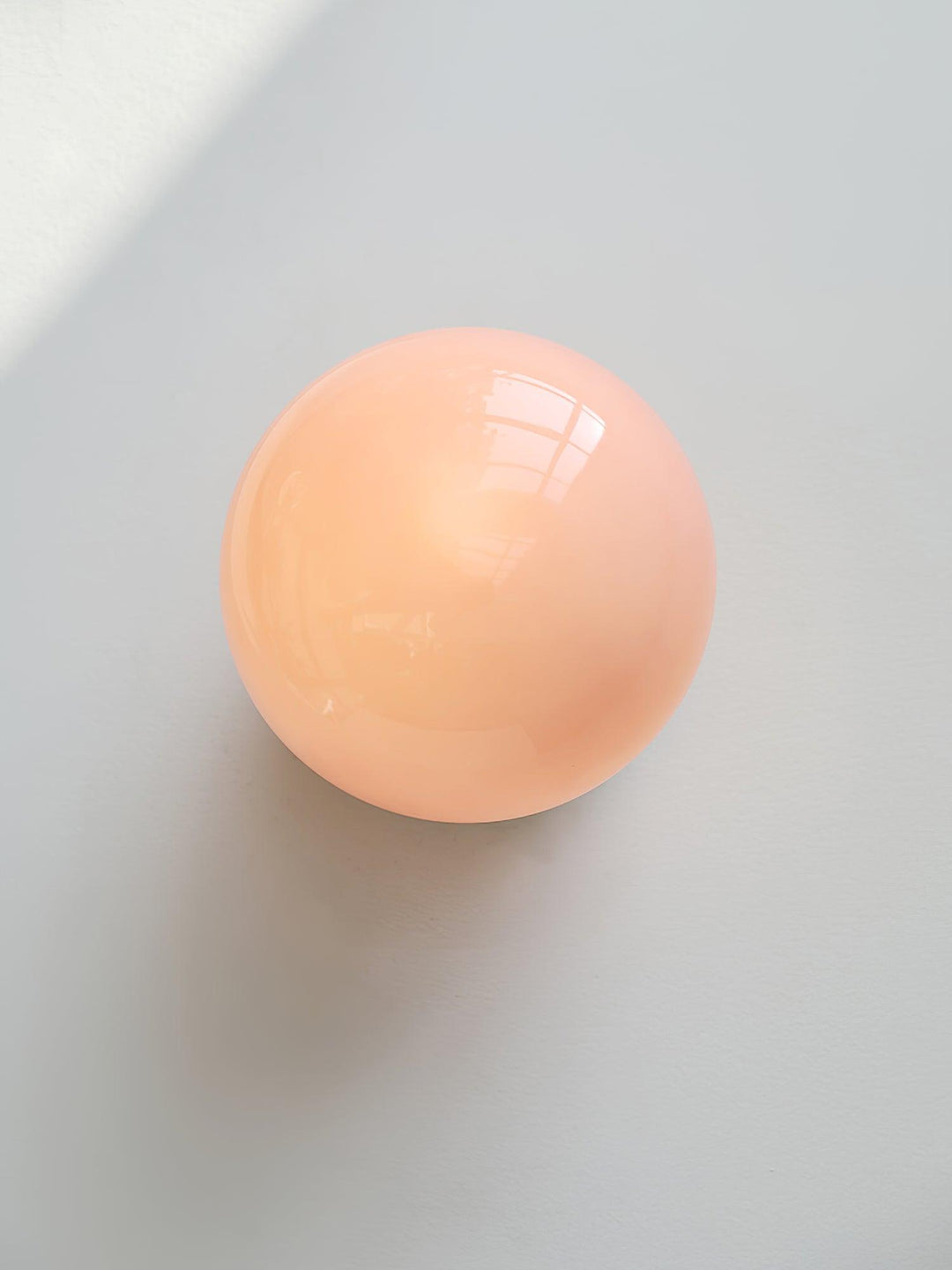 Pink Glass & Metal Sconce Light - 20cm