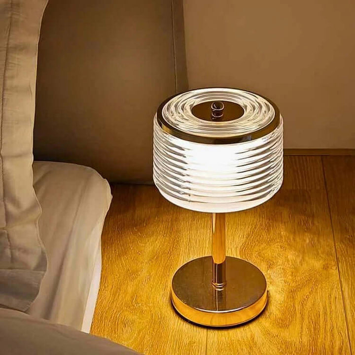 Modern LED Ring Table Lamp, 3 Light Modes, 30cm Tall