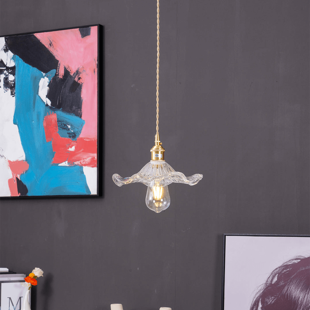 Floral Glass Pendant Light