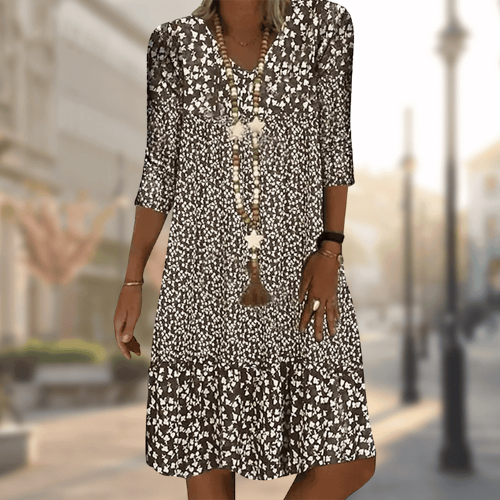 Floral Print Midi Dress - Summer Comfort