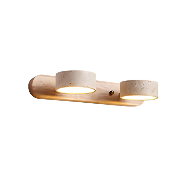 Natural Stone & Wood Wall Light Fixture