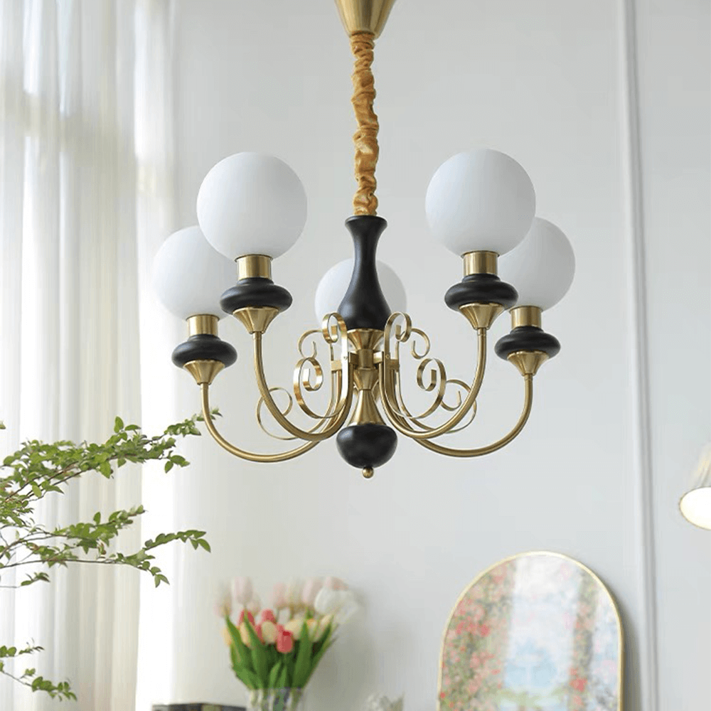 Elegant Green Onyx Chandelier | 3 & 5 Heads