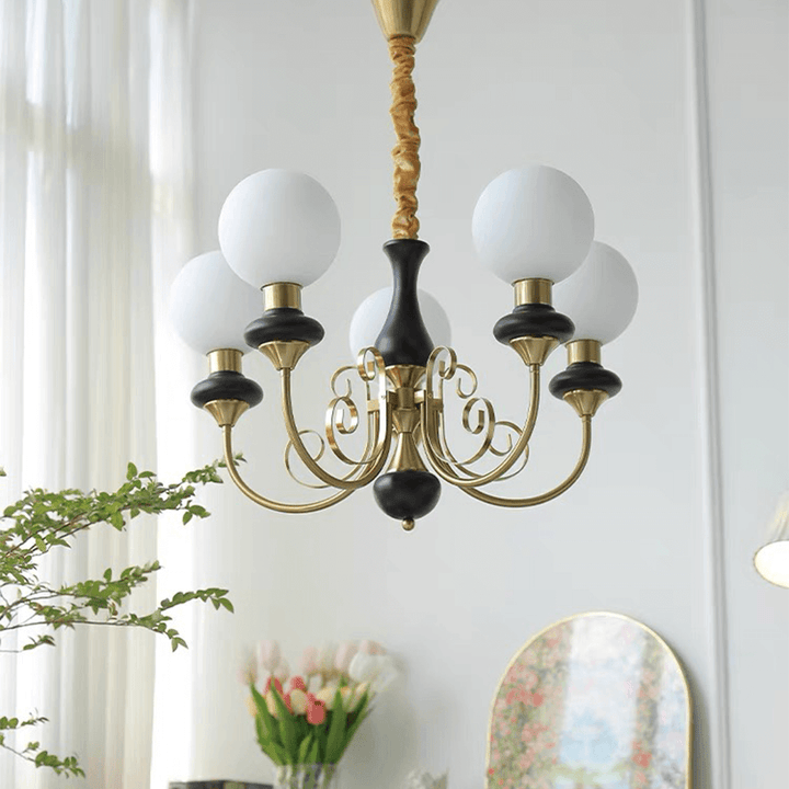 Elegant Green Onyx Chandelier | 3 & 5 Heads