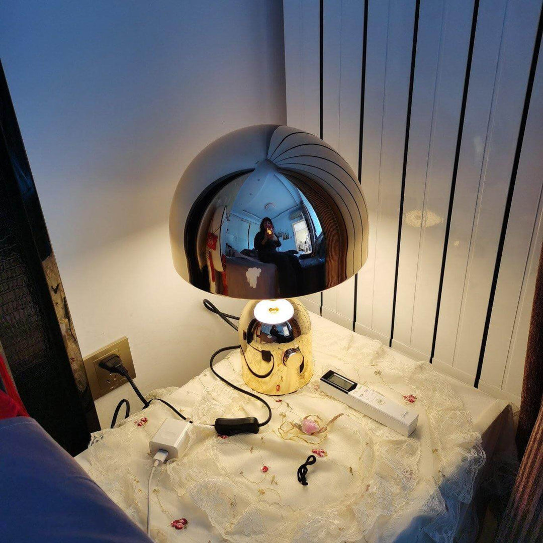Modern Acrylic & Metal Bell Table Lamp