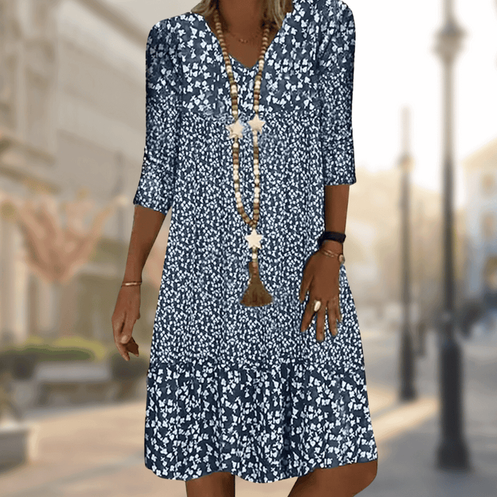 Floral Print Midi Dress - Summer Comfort