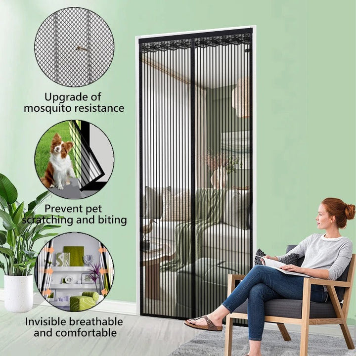 InsectGuard Magnetic Mesh Door for Homes