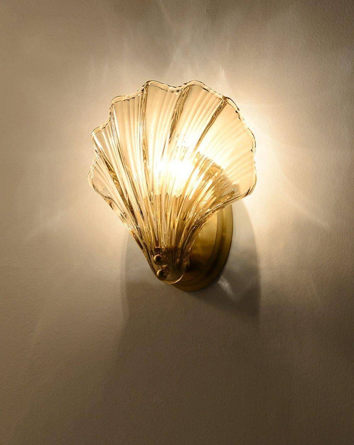 Seashell Wall Light Fixture, Nautical Decor, 20cm