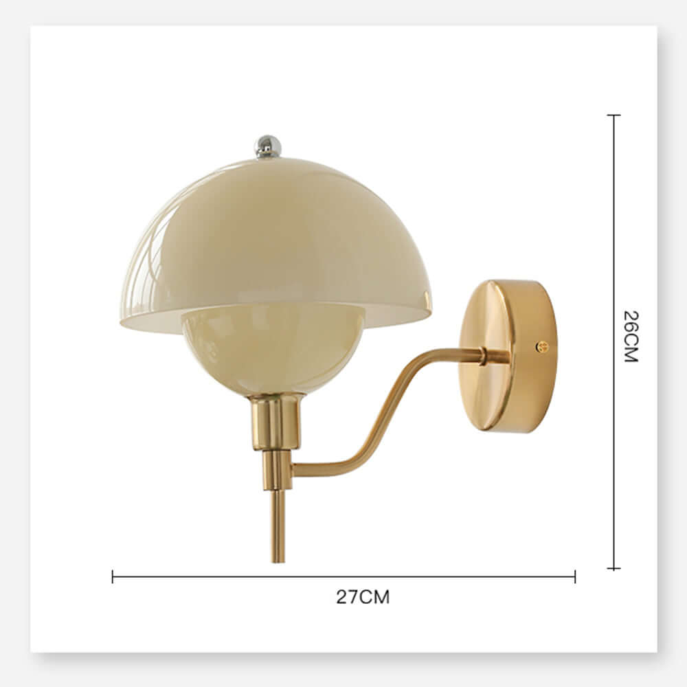 Elegant Mushroom Glass Wall Light