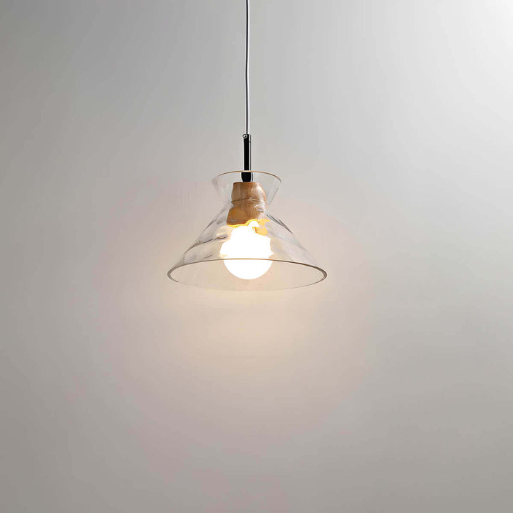 Modern Glass Chandelier for Dining Room, Entryway or Kitchen Lighting