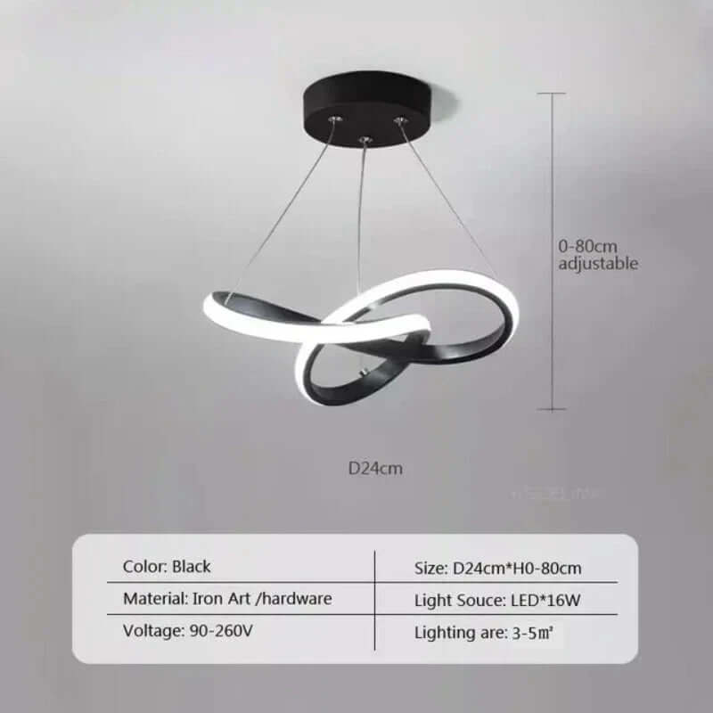 Modern LED Ceiling Light with Remote, 24cm