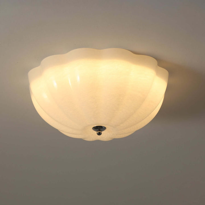 Opal Glass Shell Ceiling Lamp 38cm