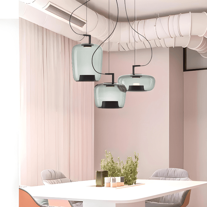 Modern Glass Pendant Light with LED
