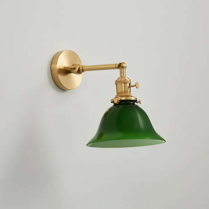 Adjustable Green Glass Wall Light