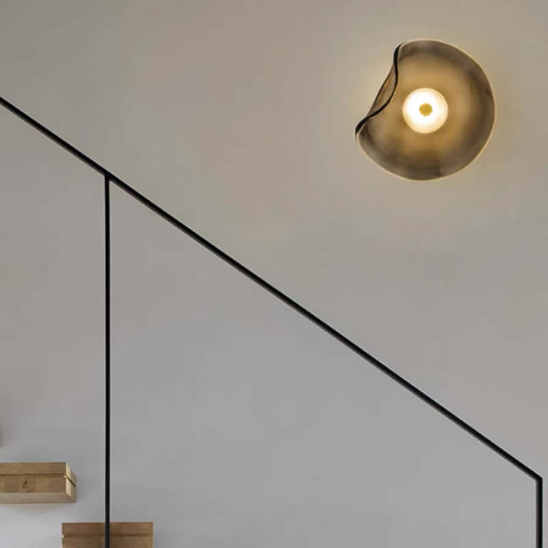 Modern Amber Glass Wall Light