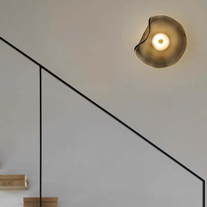 Modern Amber Glass Wall Light