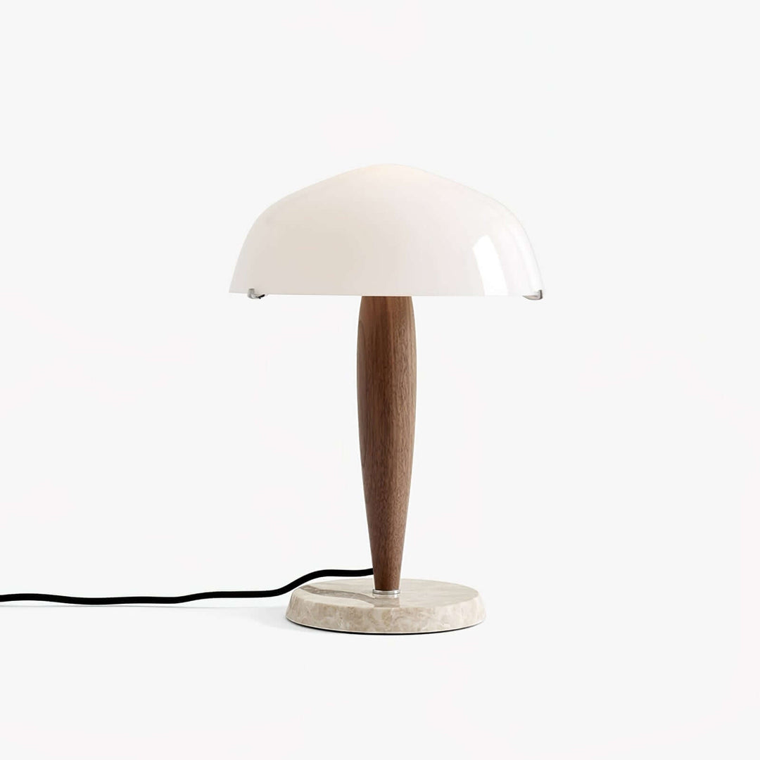 Elegant Glass & Wood Table Lamp