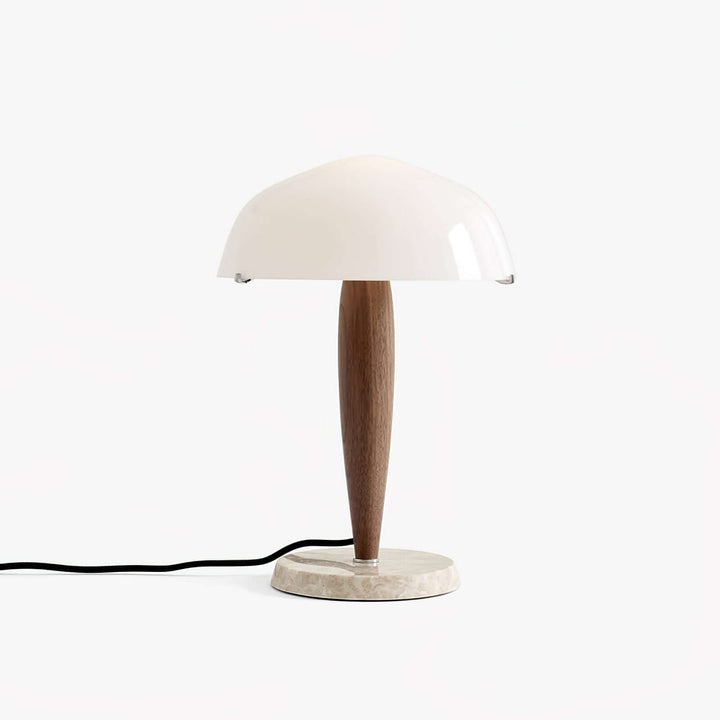 Elegant Glass & Wood Table Lamp