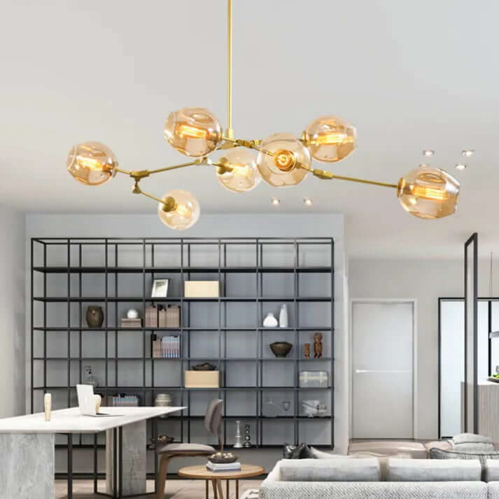 Modern Bubble Glass Sputnik Chandelier