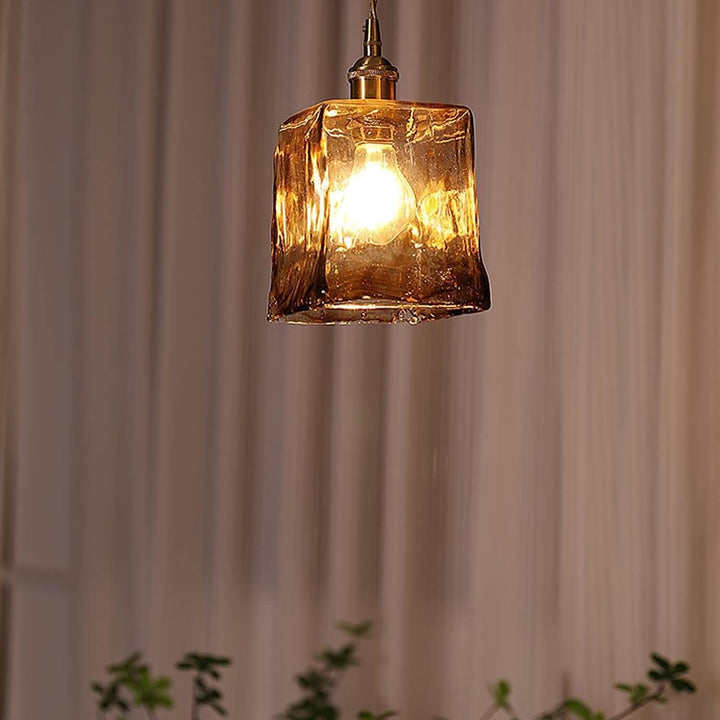 Brown Glass Pendant Light Fixture