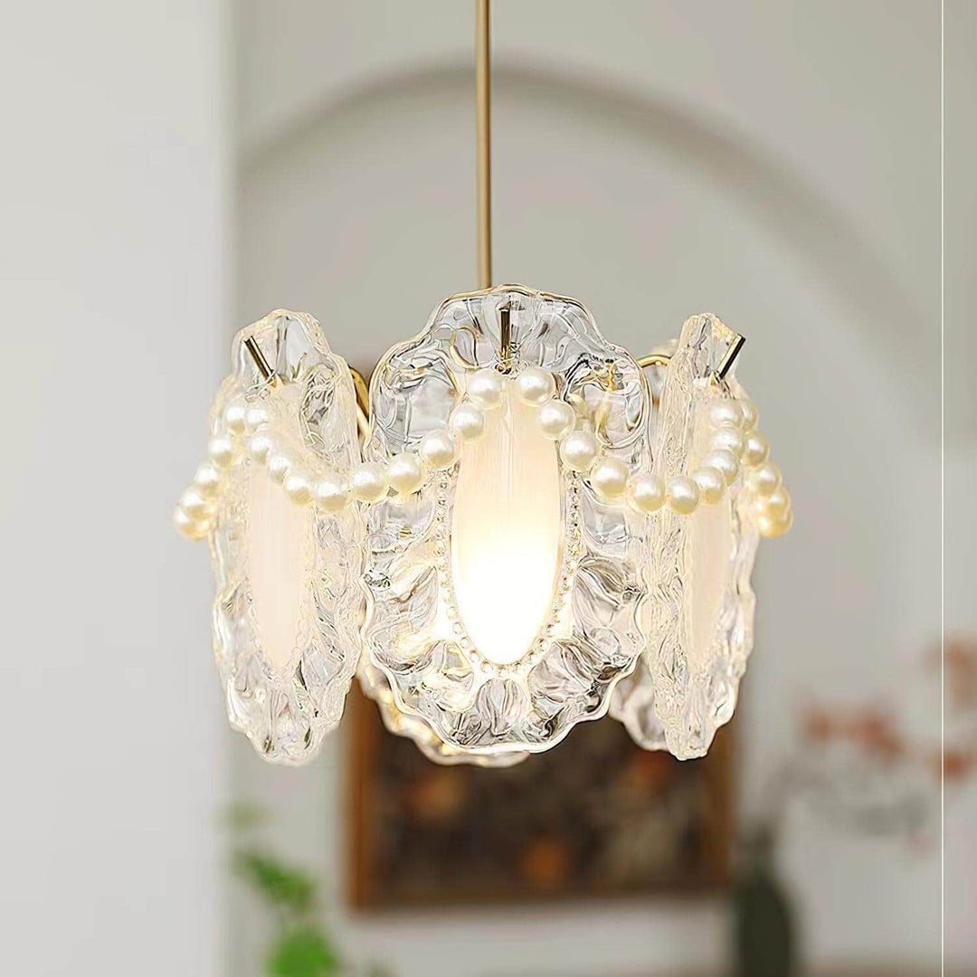 Floral Glass Pendant Lamp 20cm