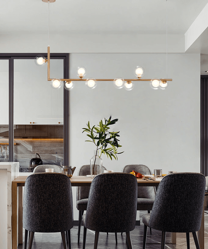 Frosted Glass Chandelier Modern Ceiling Light Fixture